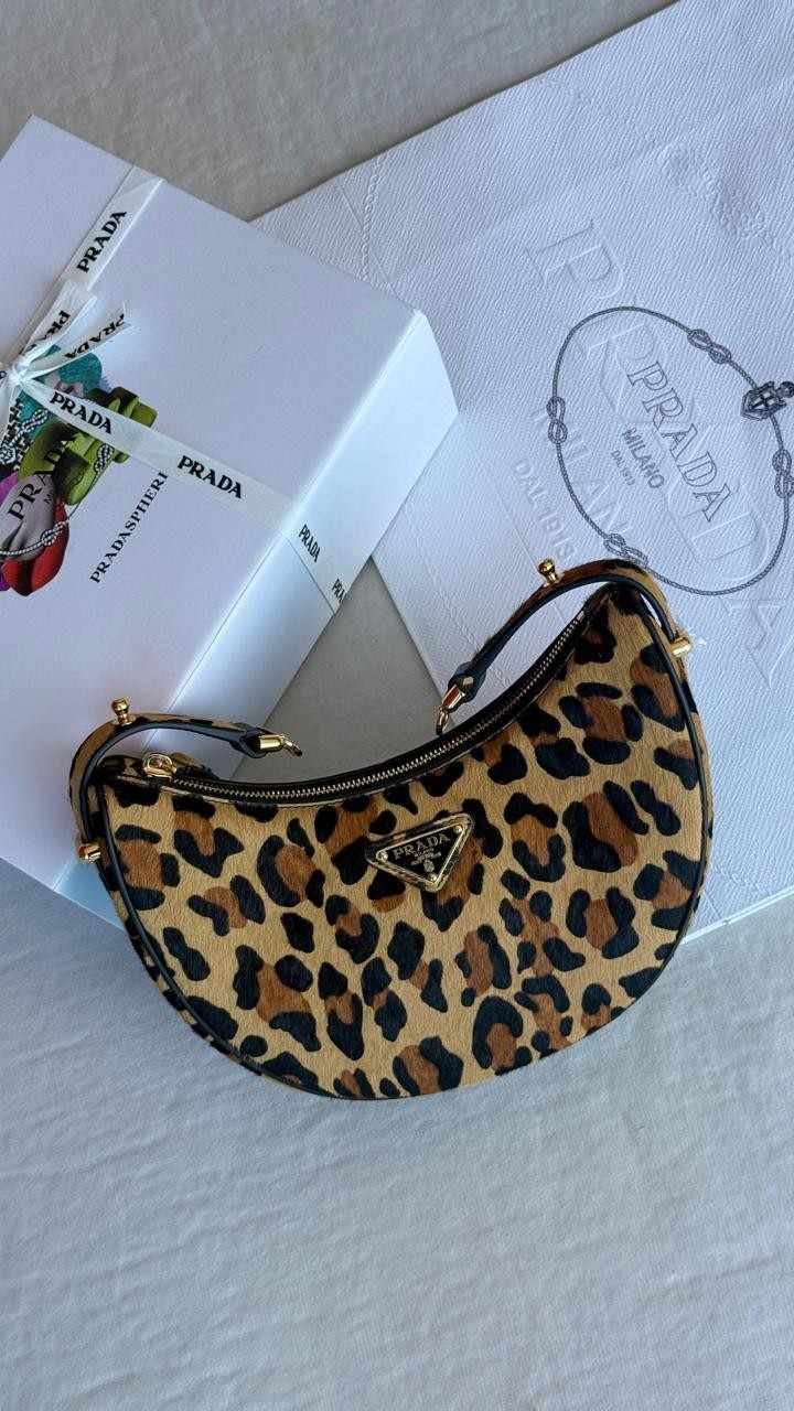 Prada Small Shoulder Bag Arque Leather Brown