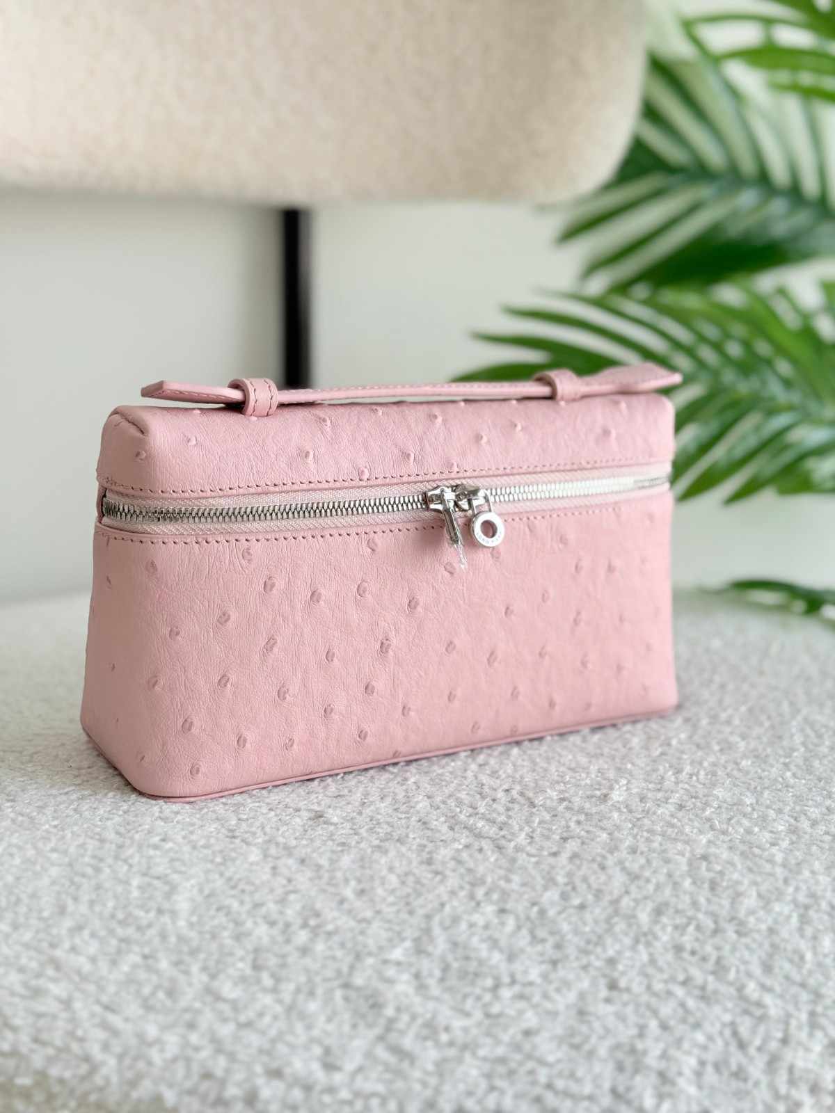 Loro Piana Ostrich Bag Extra Pocket L19 Pink