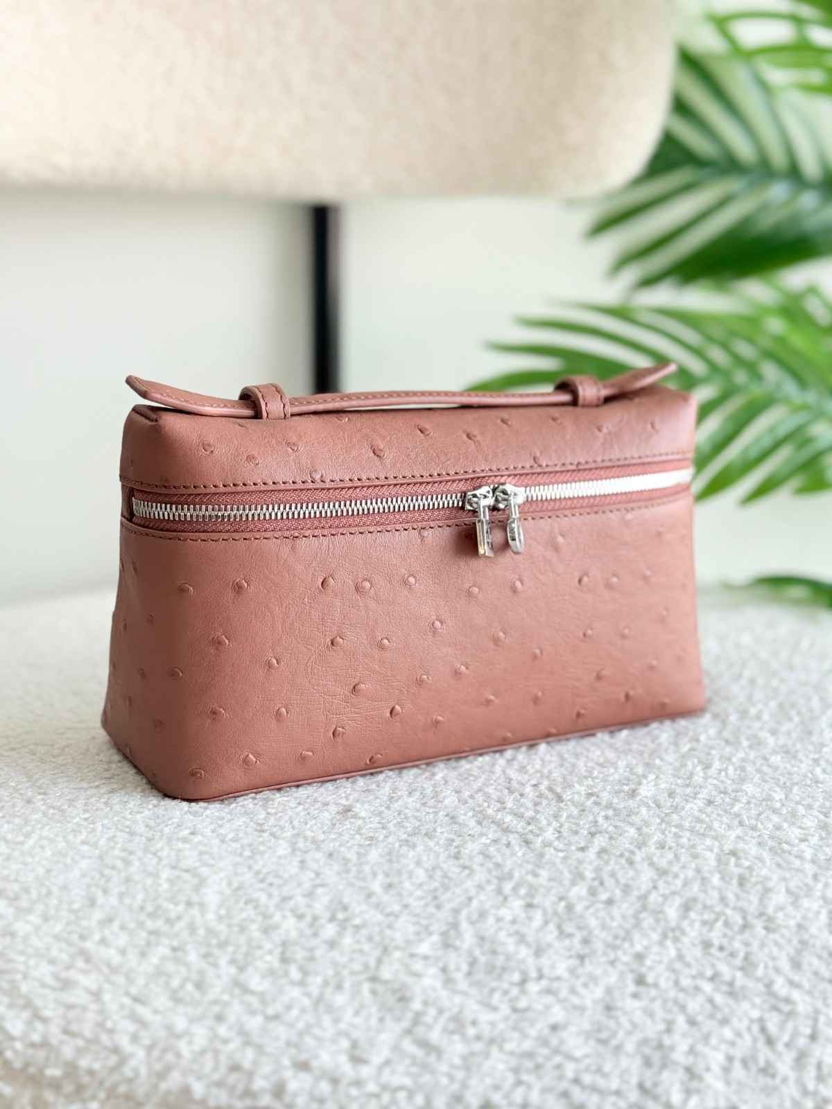 Loro Piana Ostrich Bag Extra Pocket L19 Brown