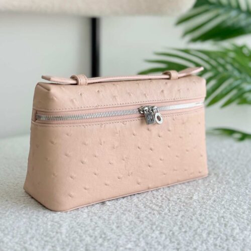 Loro Piana Ostrich Bag Extra Pocket L19 Light Orange