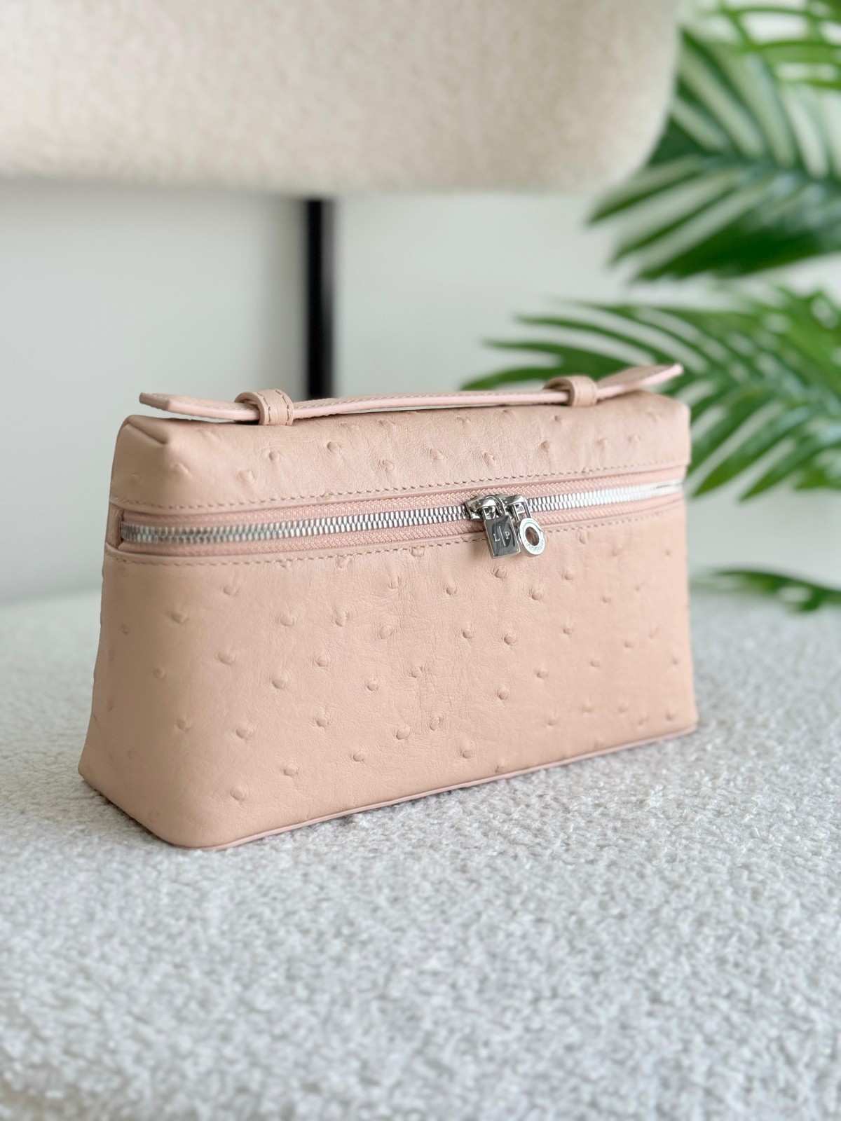 Loro Piana Ostrich Bag Extra Pocket L19 Light Orange