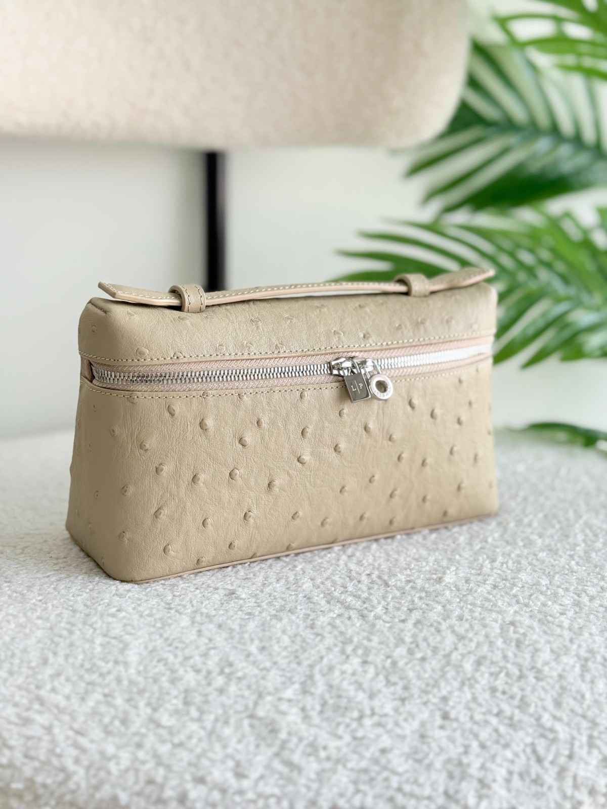 Loro Piana Ostrich Bag Extra Pocket L19 light Yellow