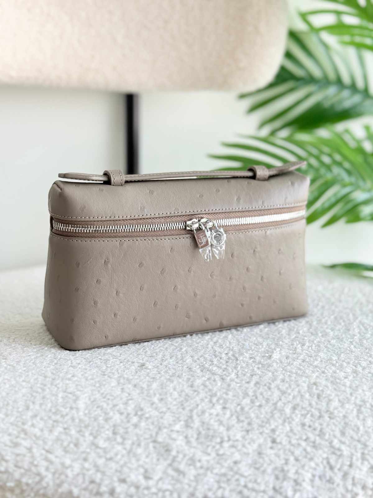 Loro Piana Ostrich Bag Extra Pocket L19 Brown