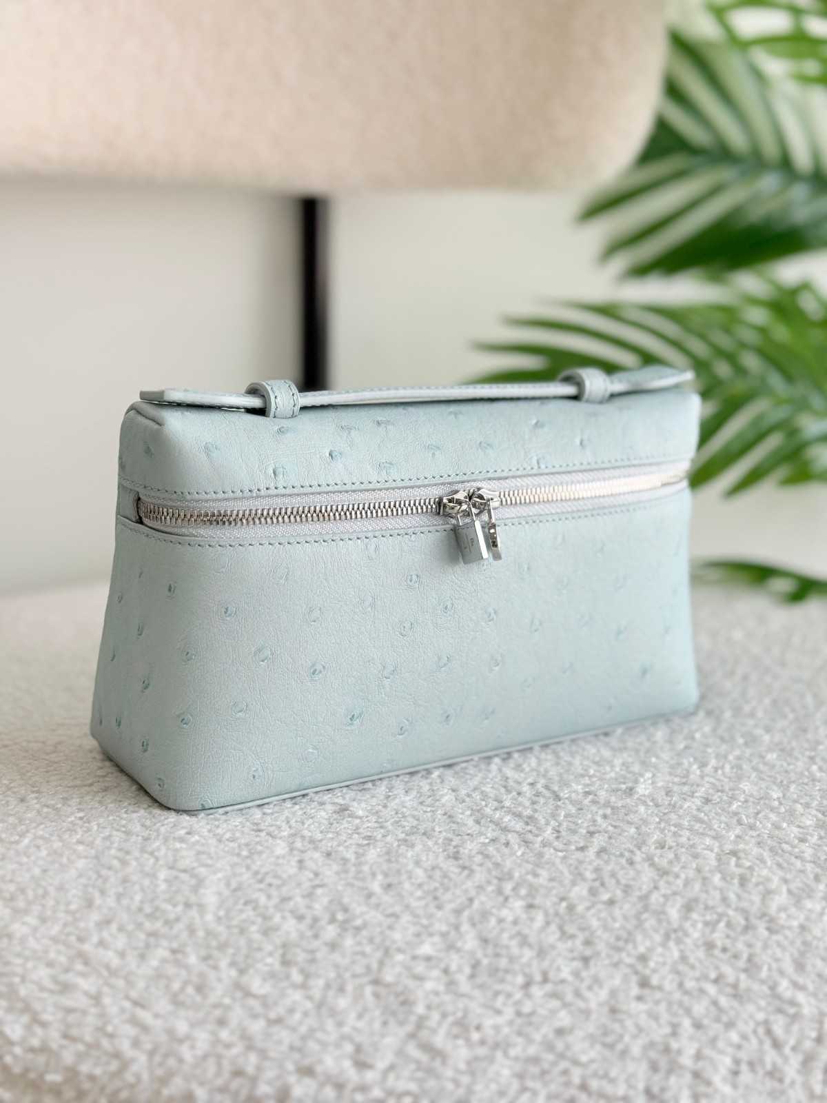 Loro Piana Ostrich Bag Extra Pocket L19 Light Blue