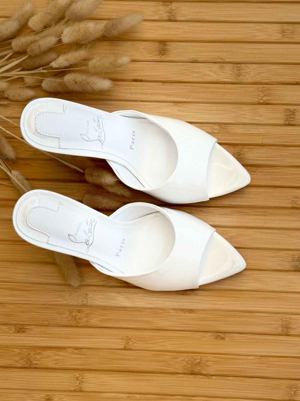 Christian Louboutin Heels Mules Miss Z 80 White