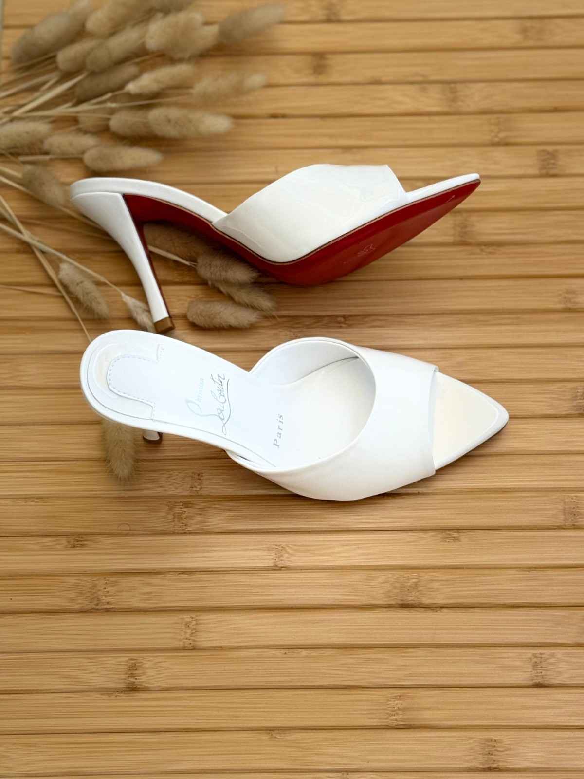 Christian Louboutin Heels Mules Miss Z 80 White