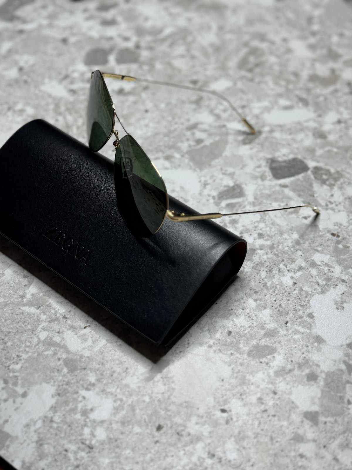 Zegna Aviator Sunglasses Double-Bridge EZ0185 Green