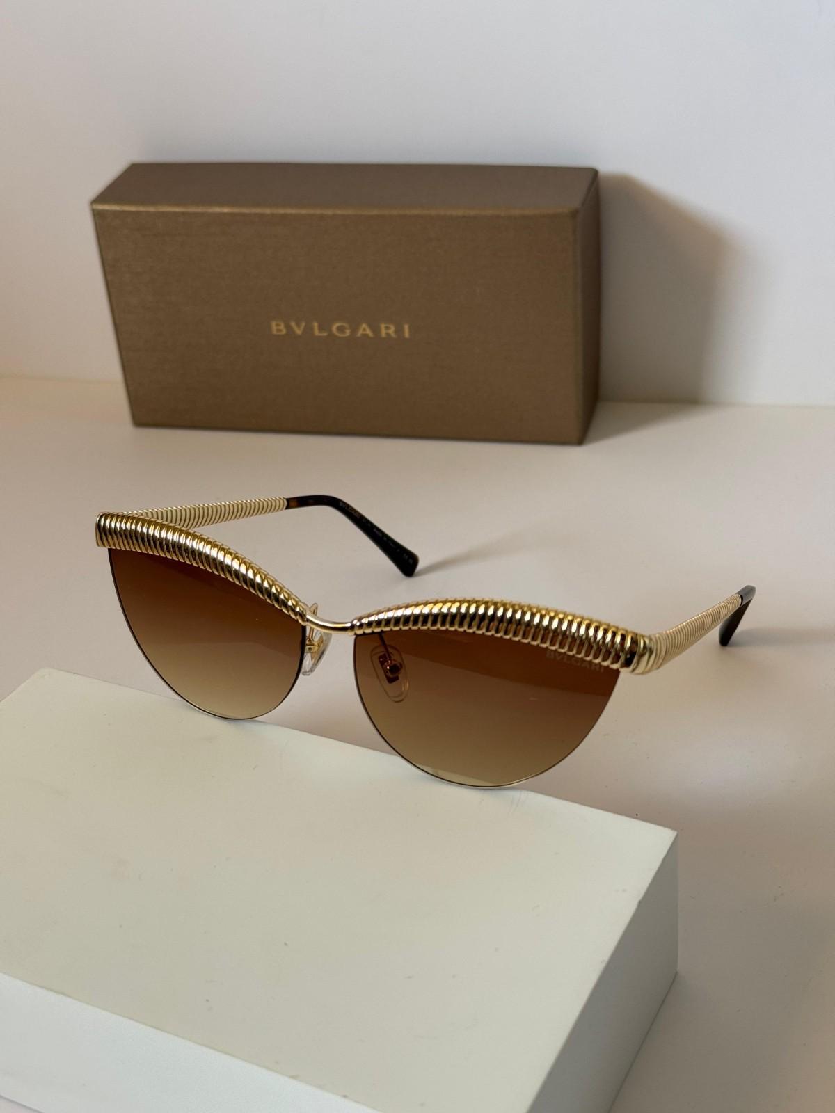 Bvlgari Sunglasses Tubogas Cat-eye Brown