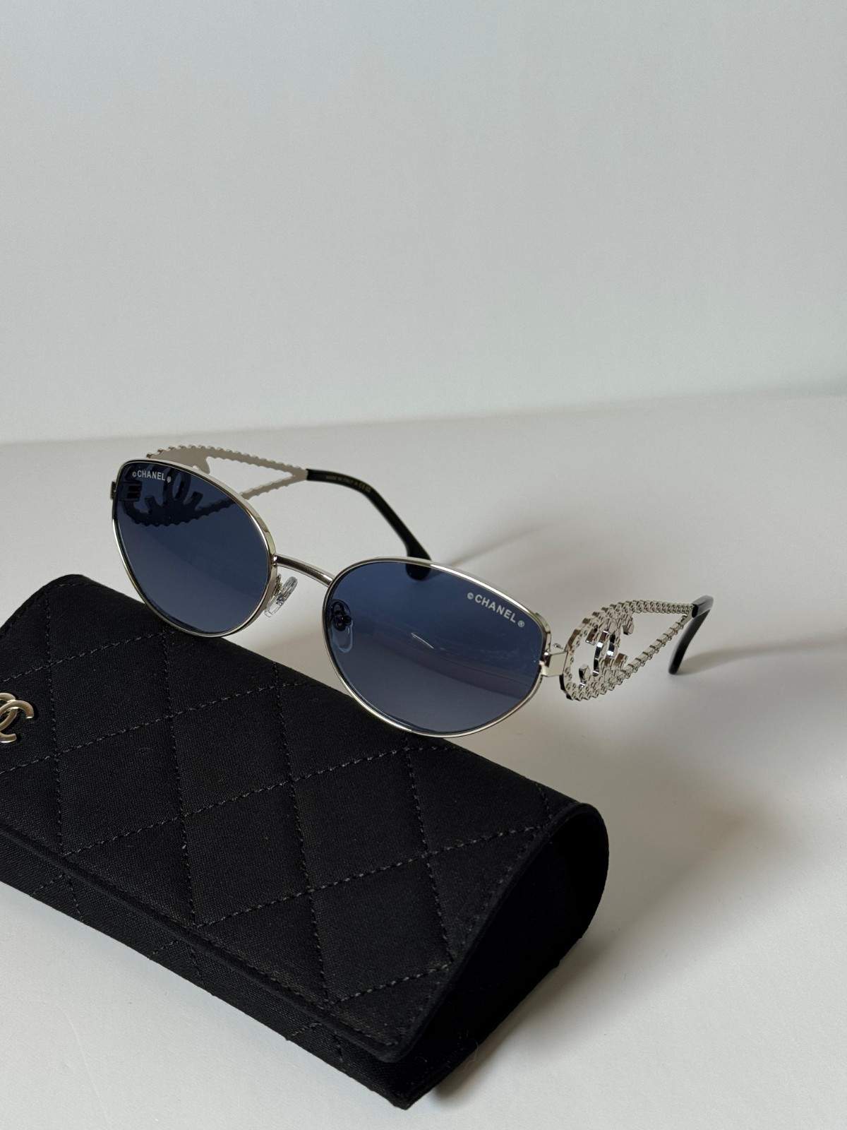 Chanel Sunglasses Aviator CC Detailing Blue