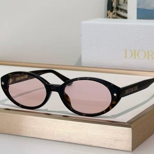 Dior Oval Sunglasses Pacific R1F Brown Tortoiseshell Pink