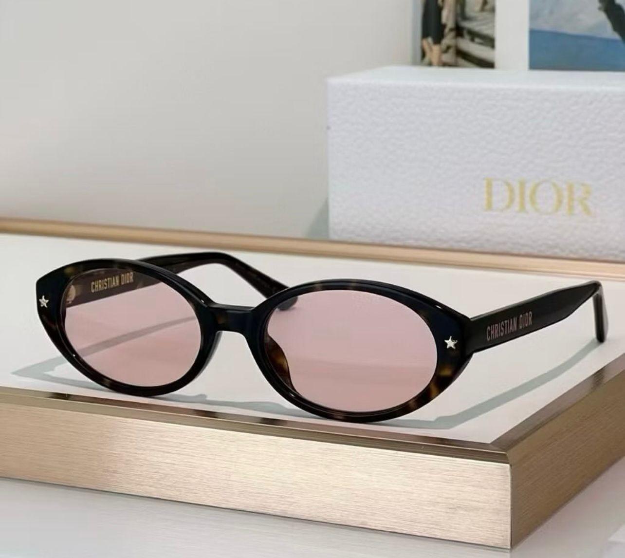 Dior Oval Sunglasses Pacific R1F Brown Tortoiseshell Pink