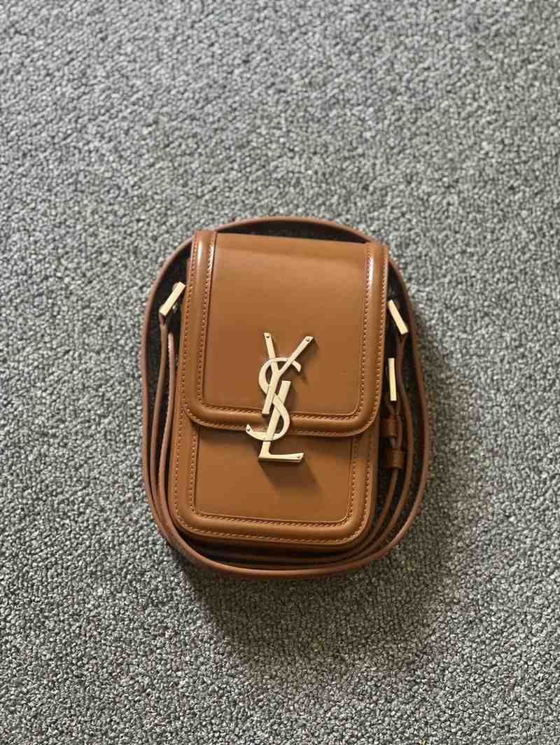 YSL Mini Bag Solferino Smooth Leather Brown