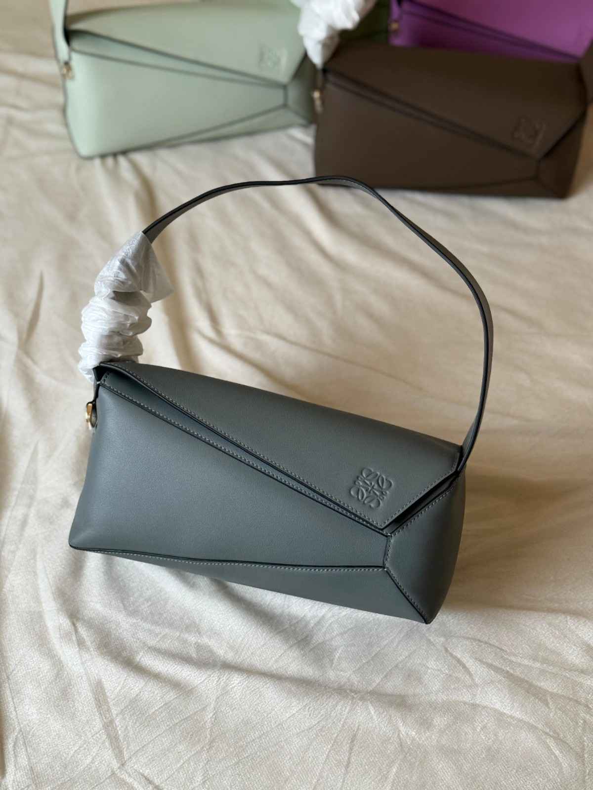 Loewe Puzzle Hobo Bag Grey