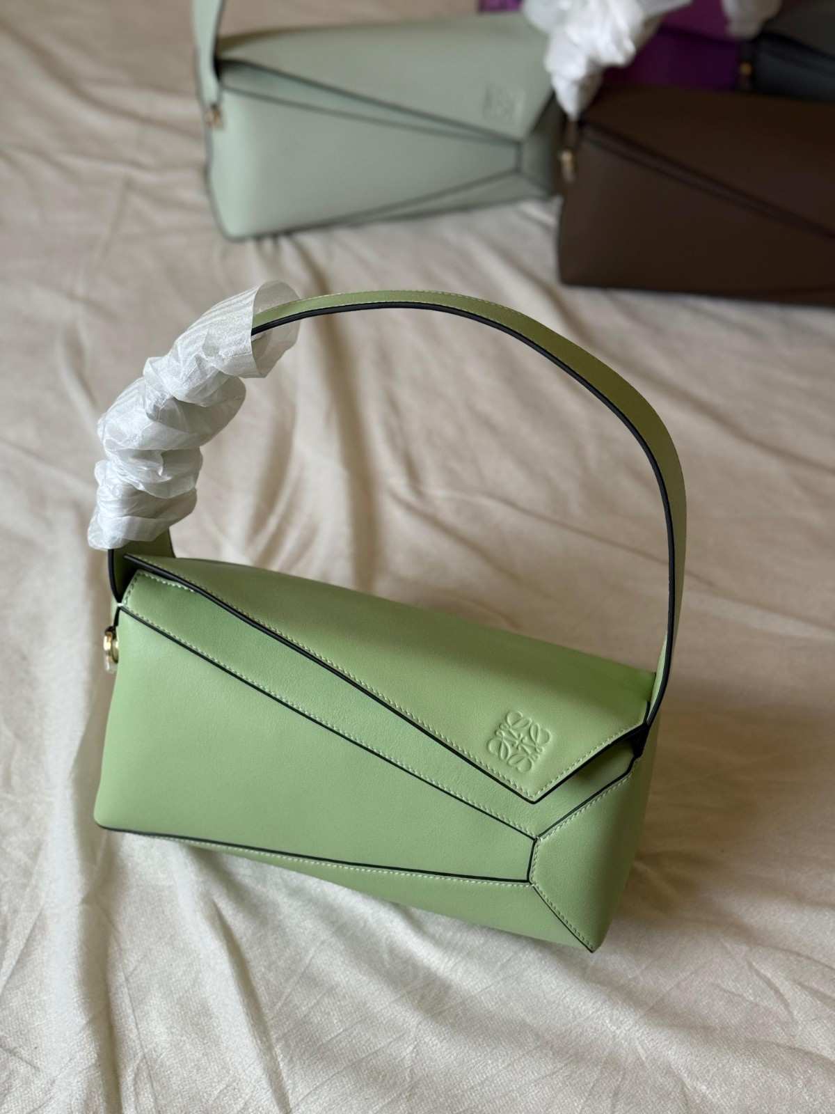 Loewe Puzzle Hobo Bag Avocado Green