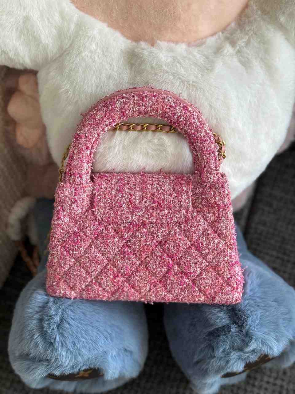 Chanel Kelly Bag Mini Tweed Pink