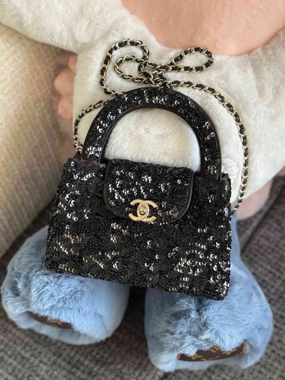 Chanel Kelly Bag Mini Tweed Black