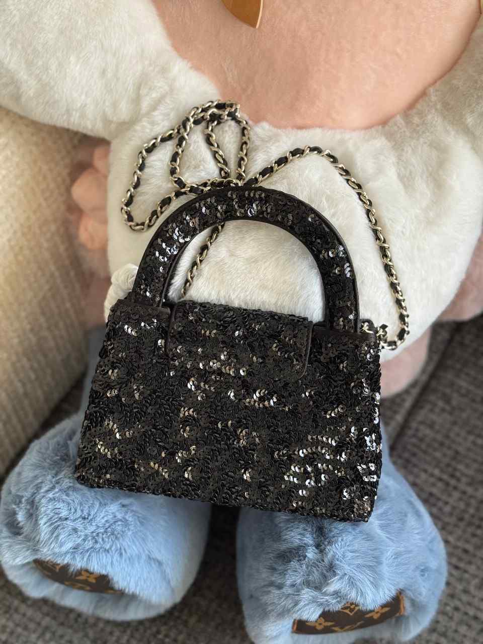 Chanel Kelly Bag Mini Tweed Black