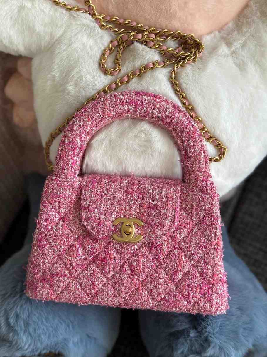Chanel Kelly Bag Mini Tweed Pink