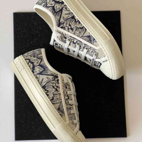 Walk n Dior Sneaker Toile De Jouy Embroidered Blue