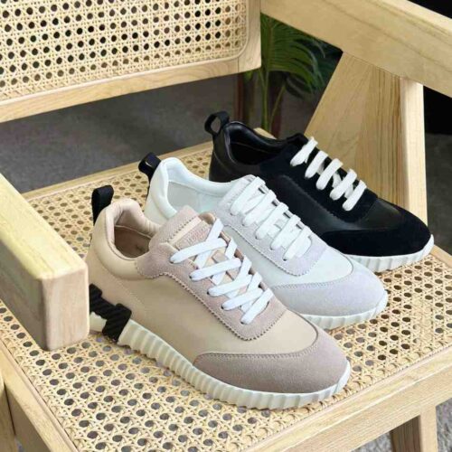 Hermes Sneakers Bouncing Suede and Mesh Leather