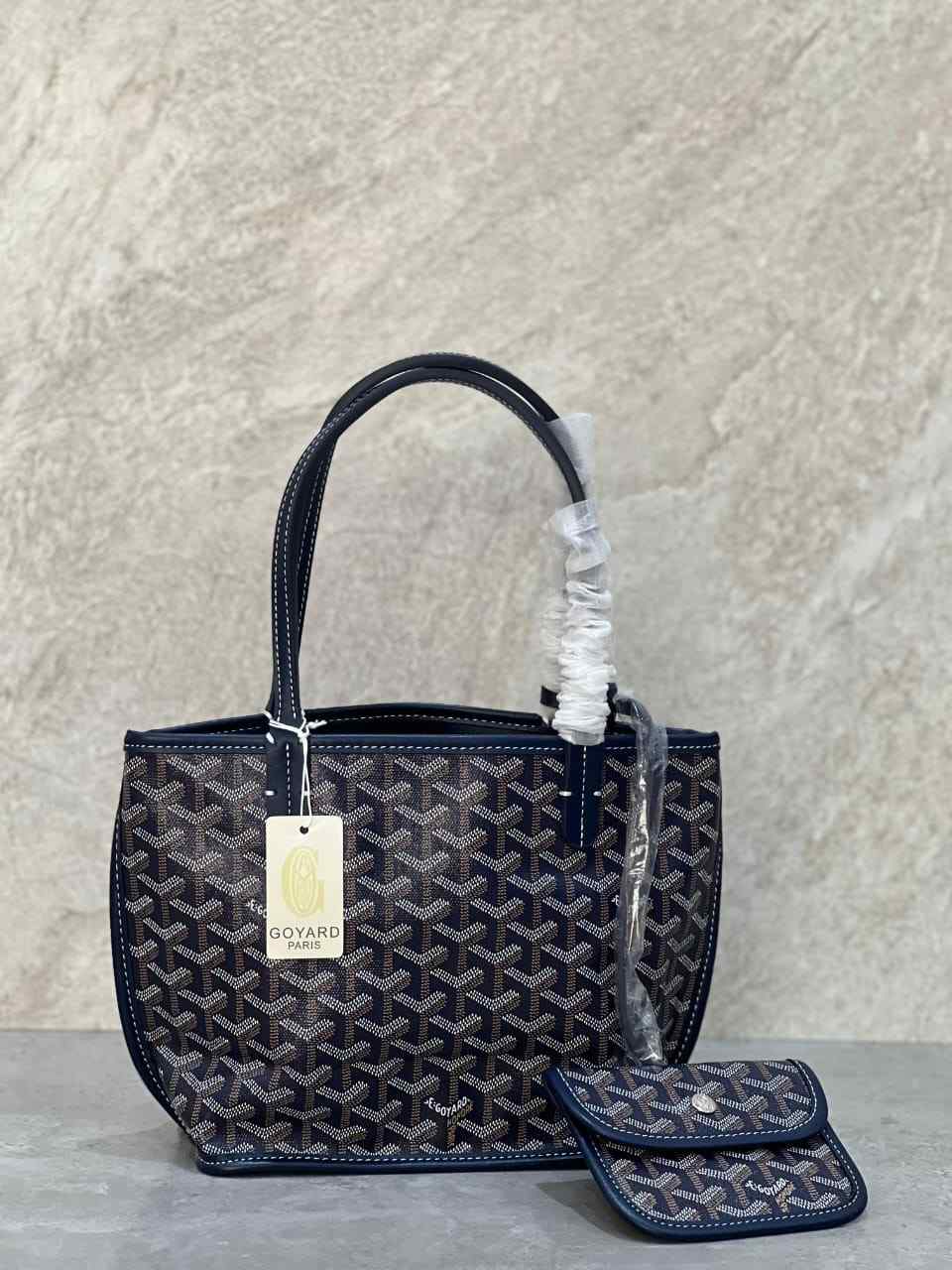 Goyard Anjou Mini Tote Bag Goyardine Canvas Purple