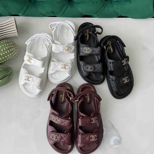 Chanel Dad Sandal CC Quilted Calfskin