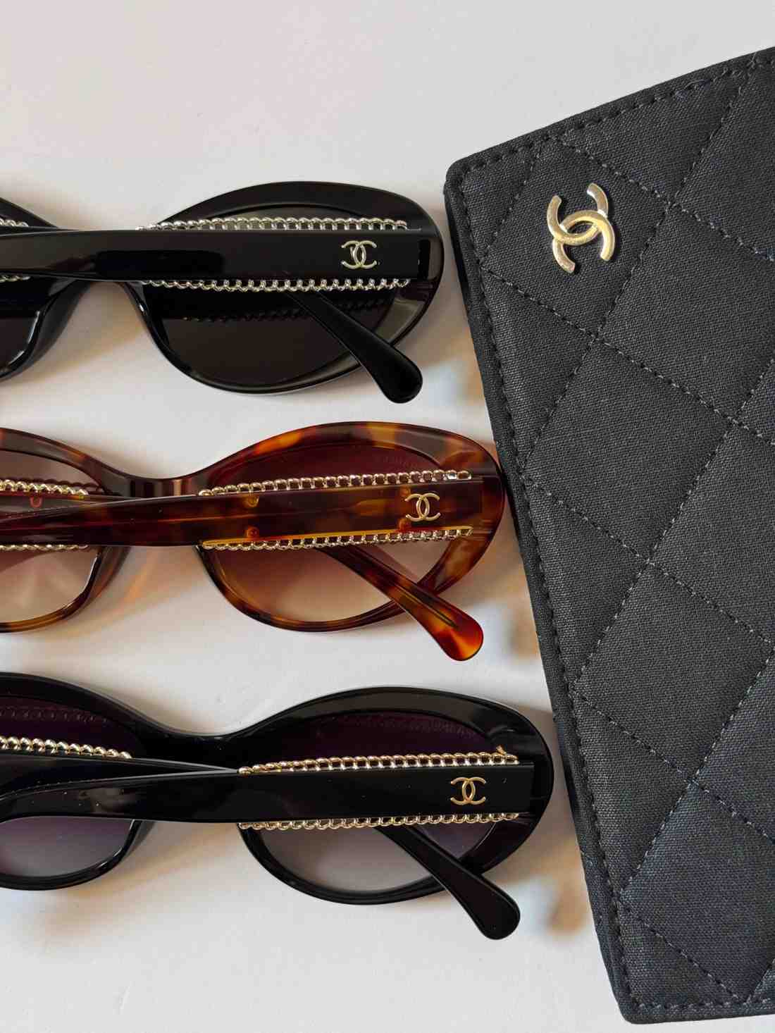 Chanel Sunglasses Oval Chain Acetate