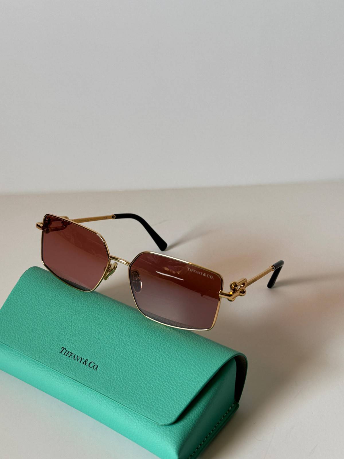 Tiffany Hardwear Sunglasses Rectangular TF Brown