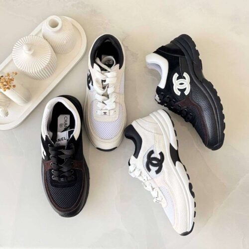 Chanel Sneakers Runner Mesh Suede Calfskin