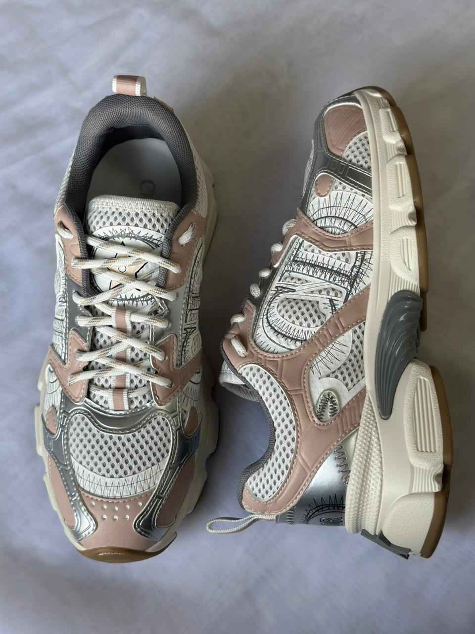 Dior Chrono Sneakers Technical Mesh Leather Brown