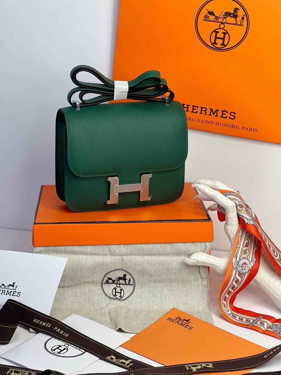 Hermes Bag Constance 18 Mini Green