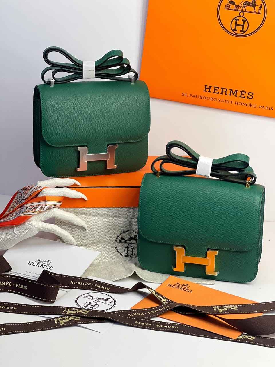 Hermes Bag Constance 18 Mini Green