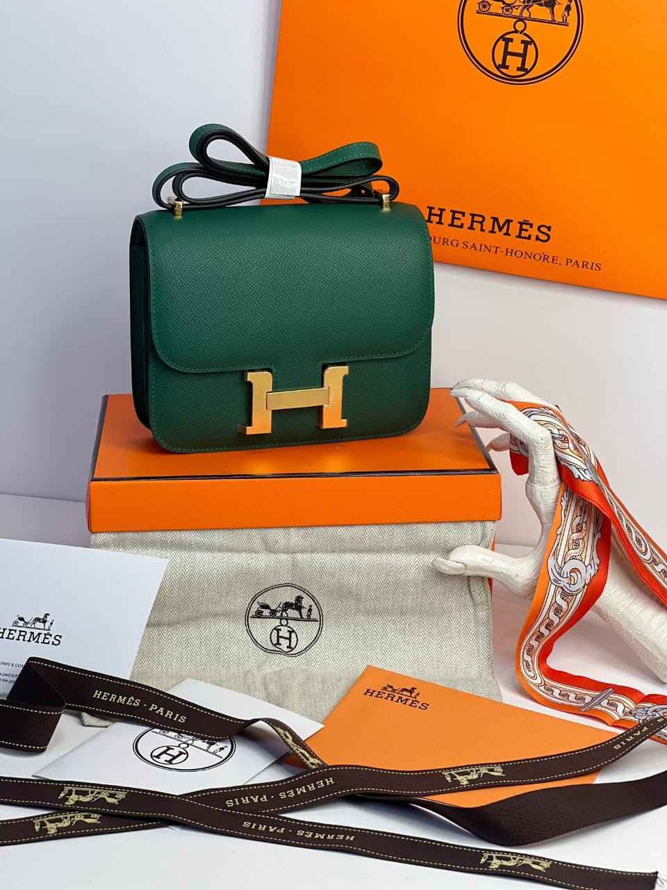 Hermes Bag Constance 18 Mini Green