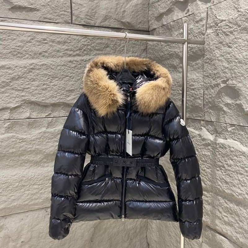 Moncler Jacket Boed Hooded Shearling-Trimmed Black