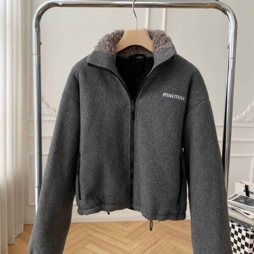 Miu Miu Jacket Fleece Down Grey