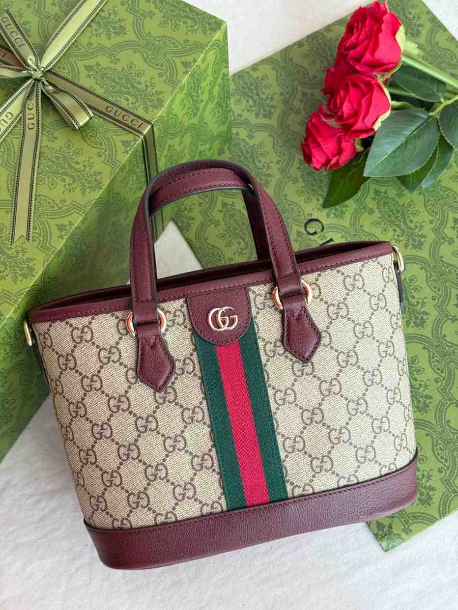 Gucci Ophidia Tote Bag Small Brown