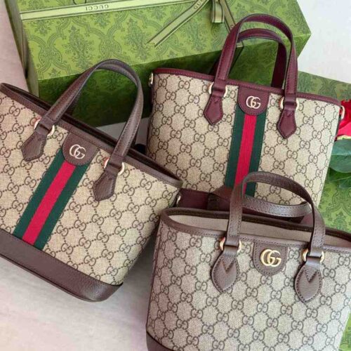 Gucci Ophidia Tote Bag Small Brown