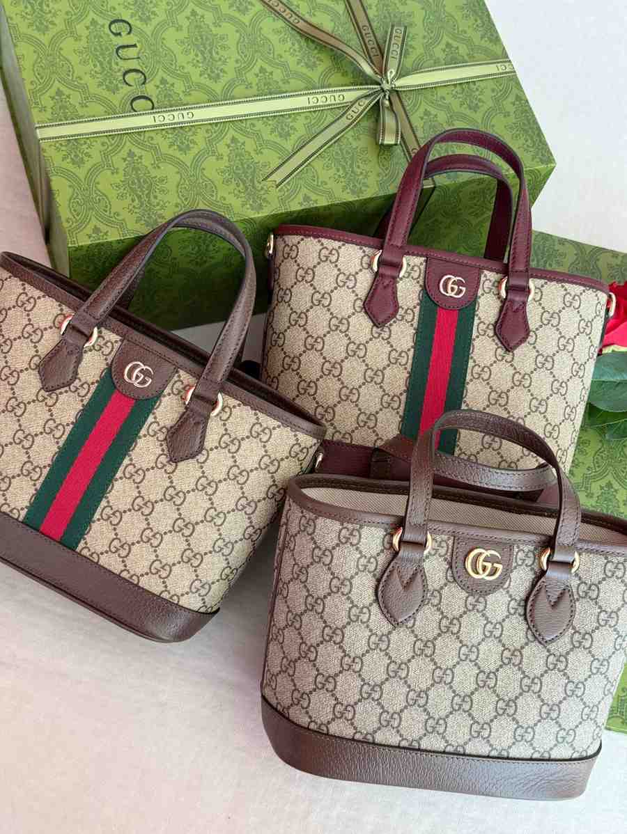 Gucci Ophidia Tote Bag Small Brown