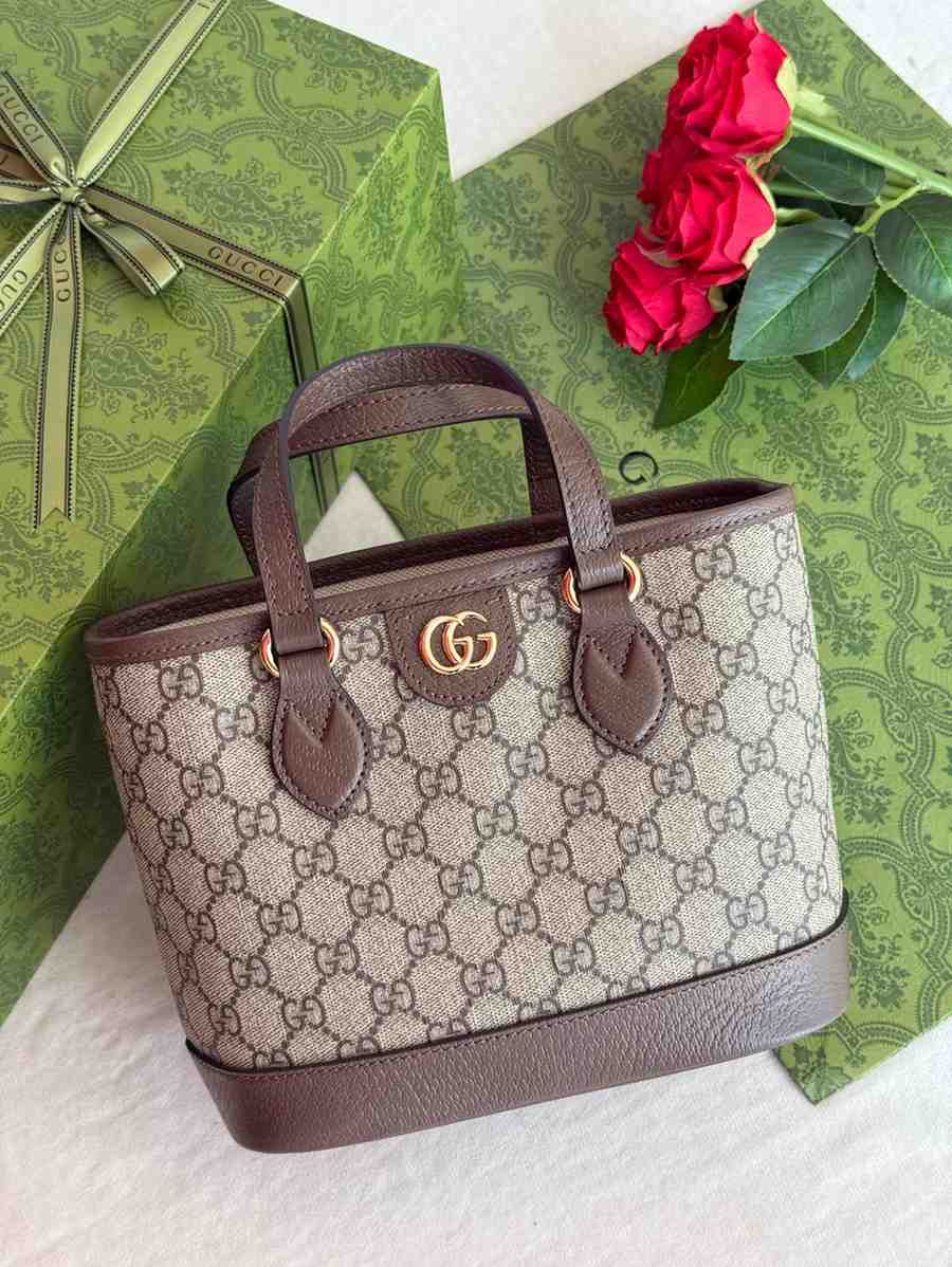 Gucci Ophidia Tote Bag Small Brown