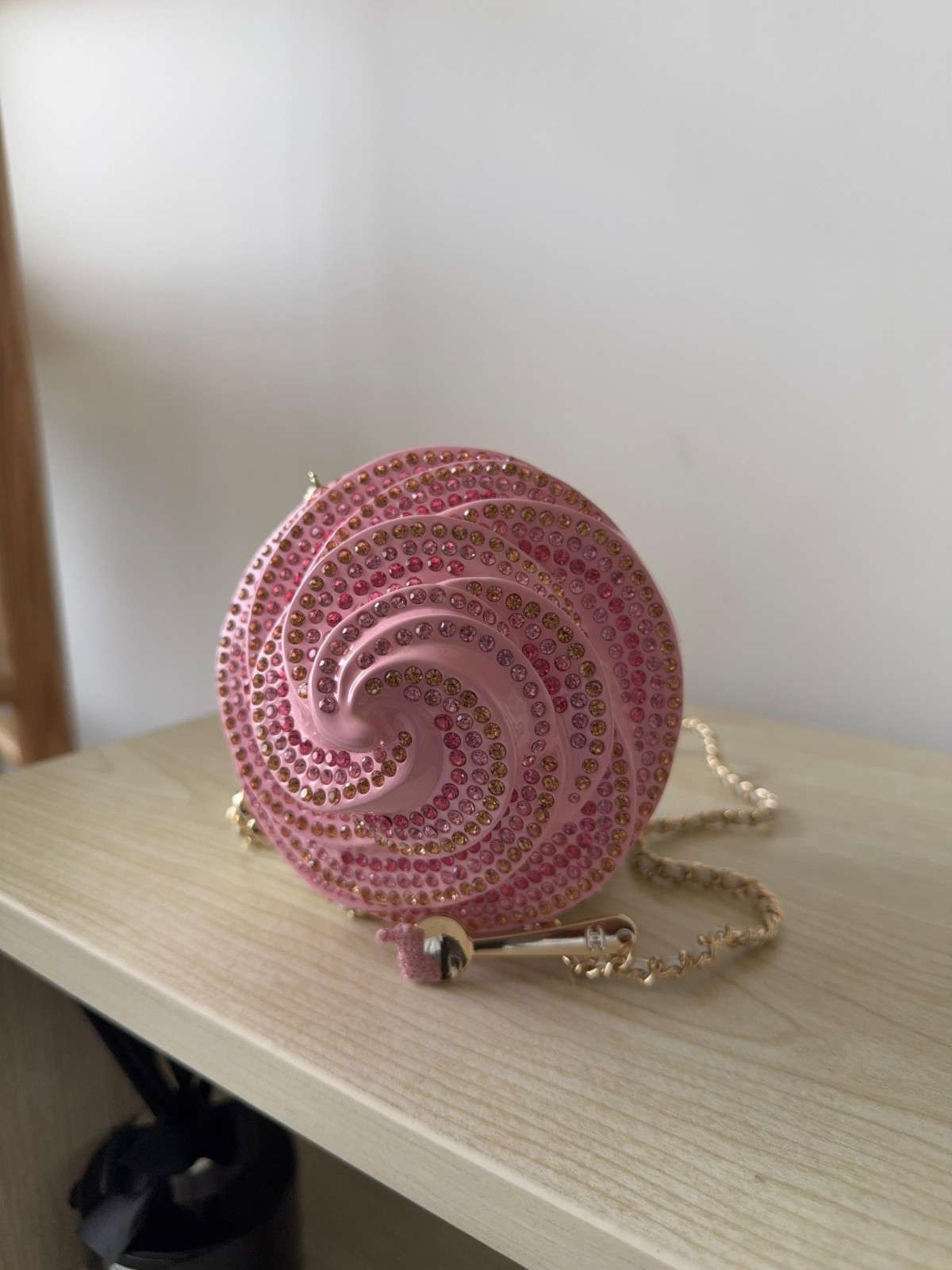 Chanel Clutch Ice Cream Minaudiere White & Pink