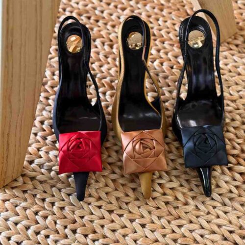 YSL Pumps Amalia Appliqued Satin