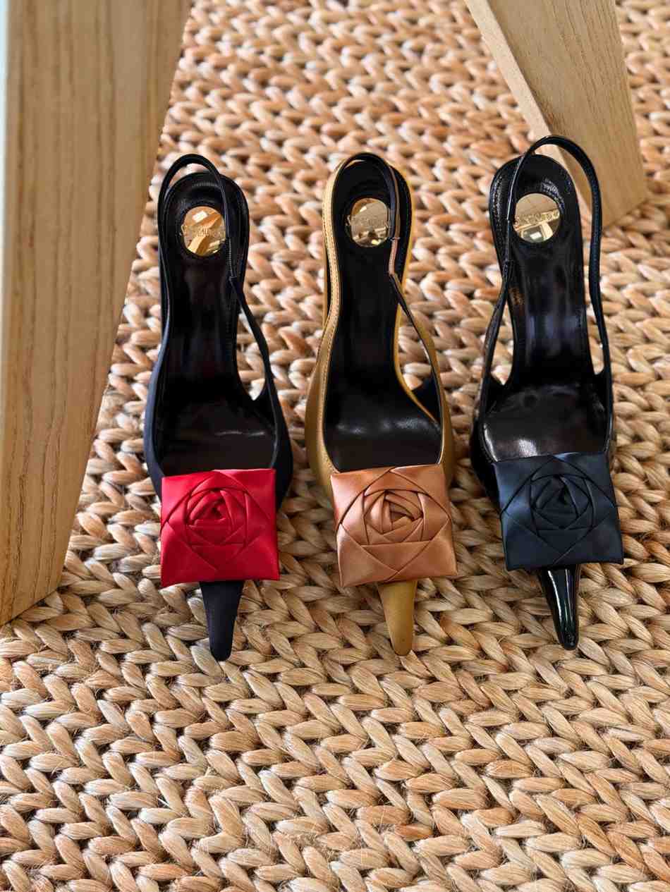 YSL Pumps Amalia Appliqued Satin