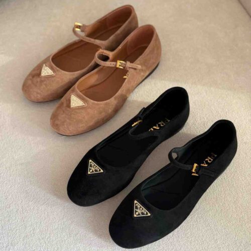 Prada Ballerina Flats Suede