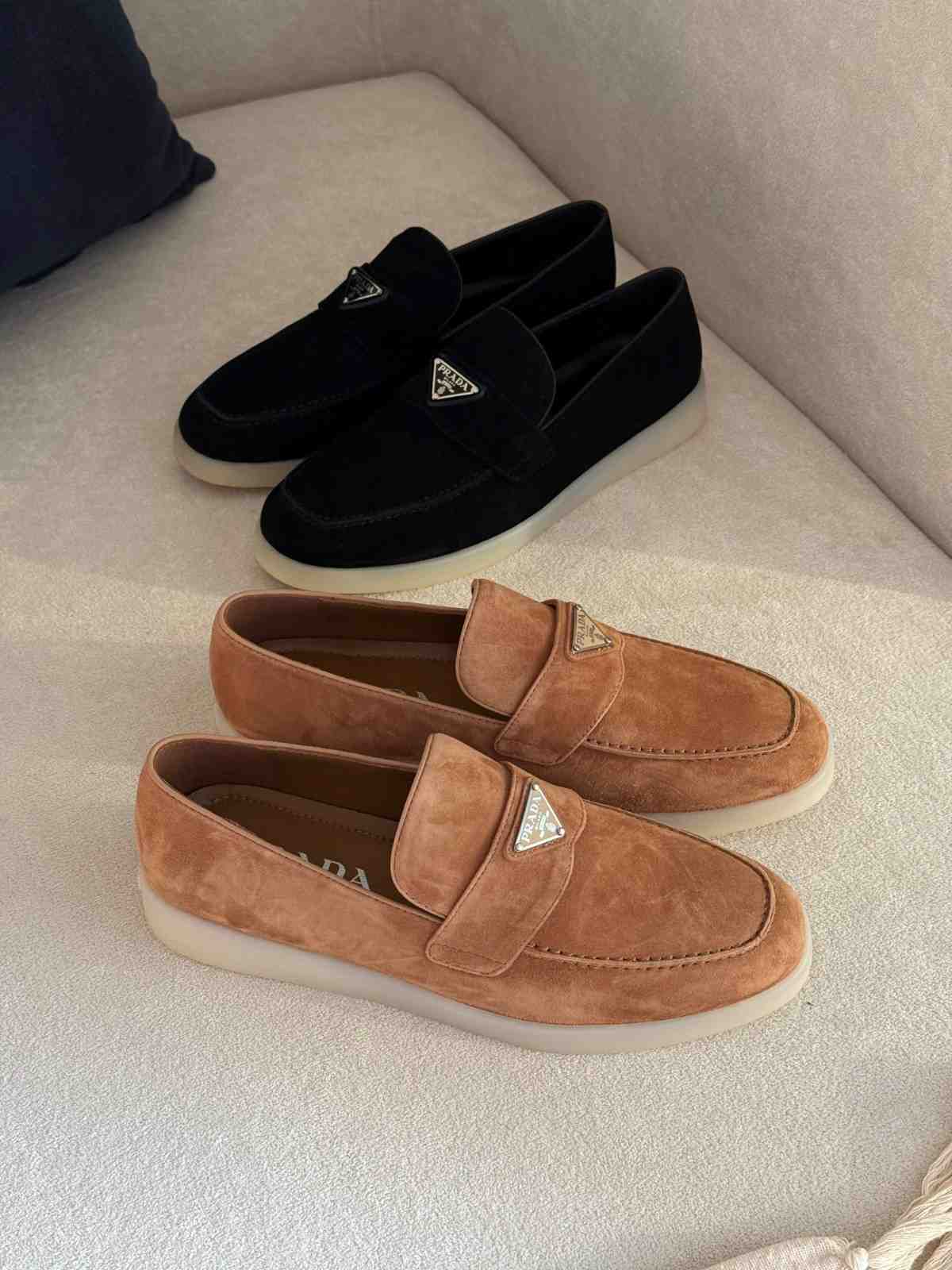 Prada Loafers Suede Leather