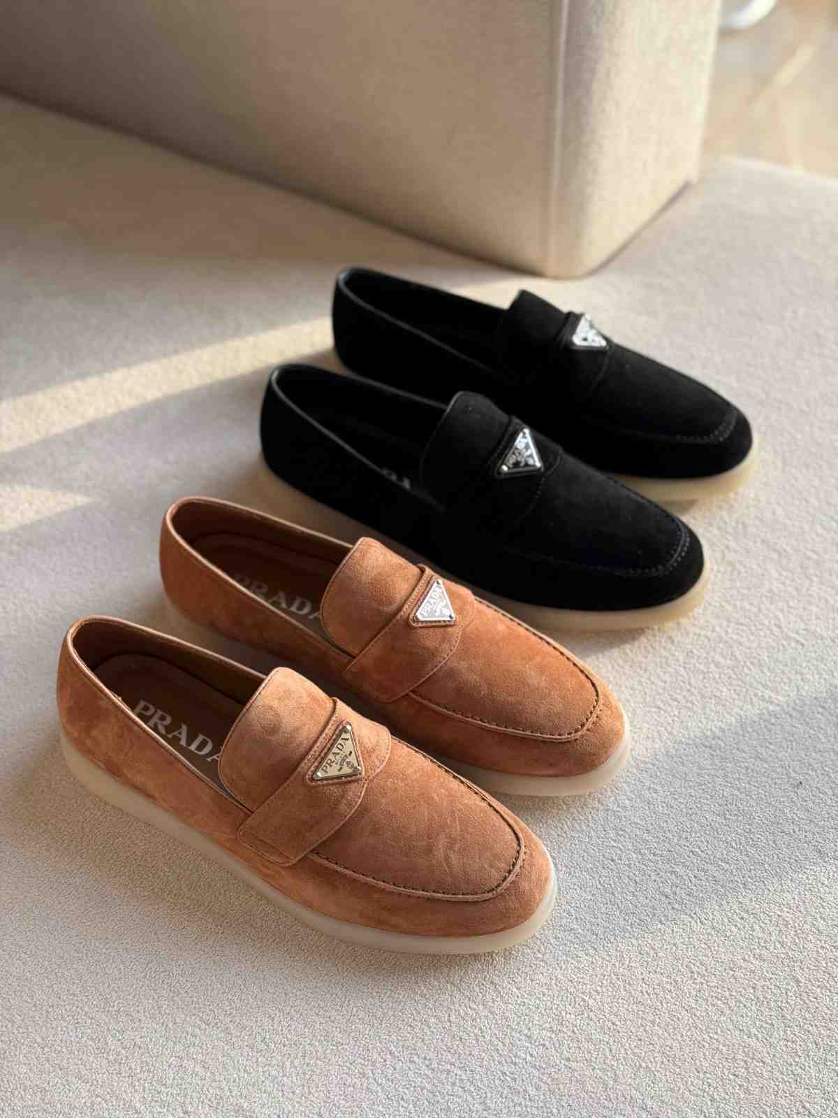 Prada Loafers Suede Leather