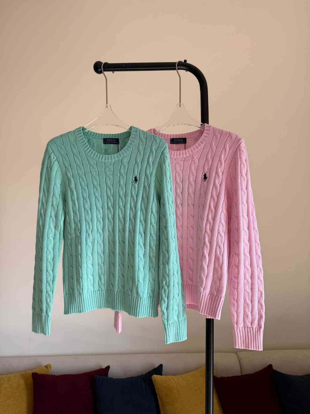 Polo Ralph Lauren Sweater Cable-Knit Cotton Green