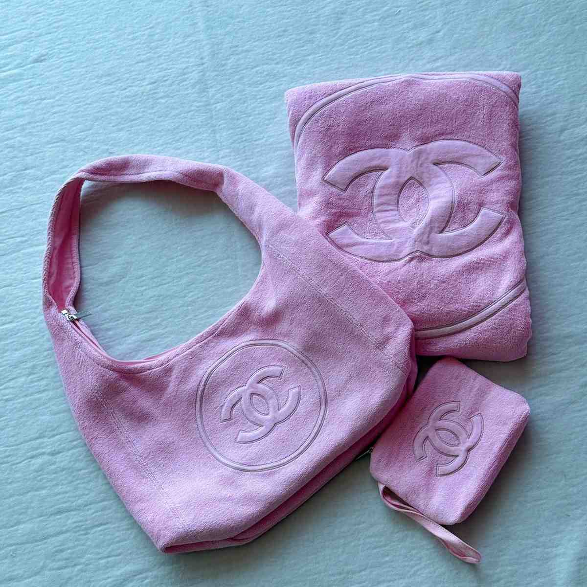 Chanel Beachwear Set Coco Beach Pink