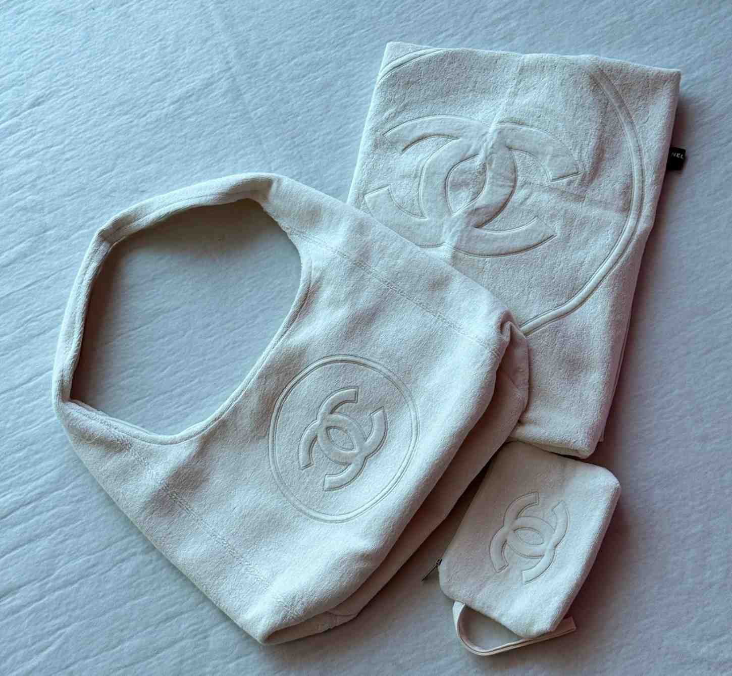 Chanel Beachwear Set Coco Beach White